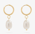 Pearl Huggie Earrings